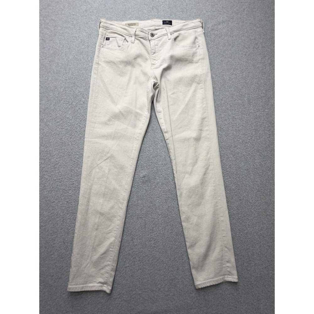 AG Adriano Goldschmied Stevie Ankle Jeans Womens 29R Beige‎ Slim Straight Ankle